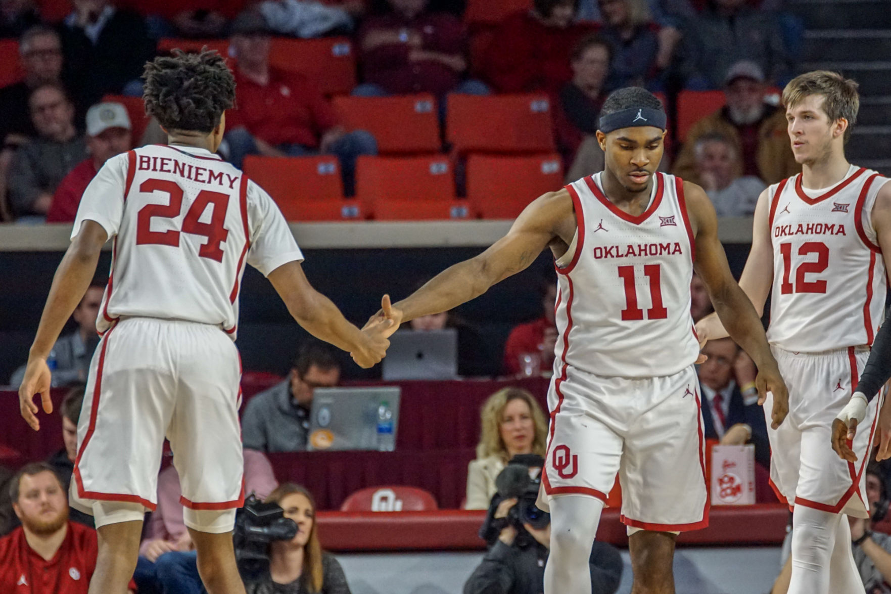 Jamal Bieniemy and De'Vion Harmon